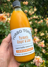 NZ MADE TURBO TONIC CONCENTRATE - FRESH TUMERIC, FRESH GINGER, FRESH NZ LIME JUICE