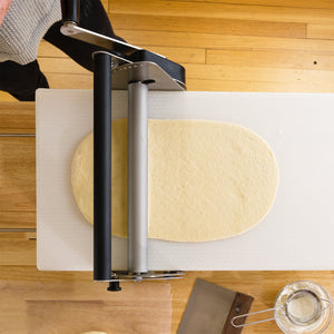 Laminating dough using the Compact dough sheeter, 12 inches