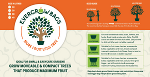 NZ EVERGROW ROOT RESTICTION BAGS -  FOR GROWING EASY CARE COMPACT FRUIT TREES